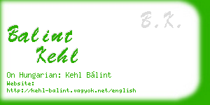balint kehl business card