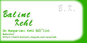 balint kehl business card